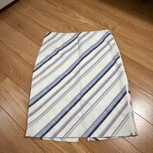 White House Black Market Diagonal Striped Pencil Skirt